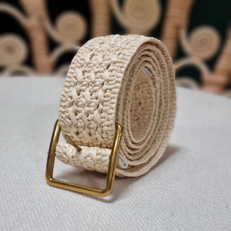 6202 CEINTURE PASTILLE ECRU