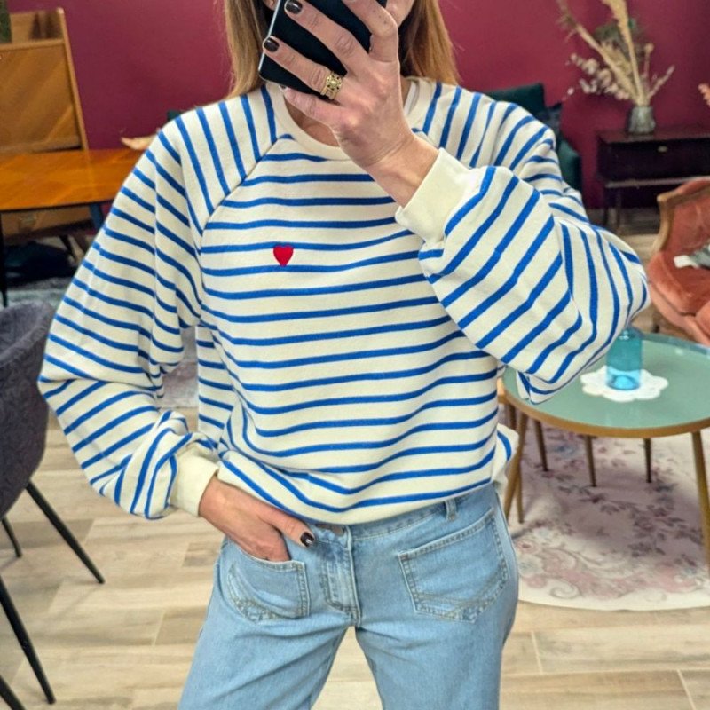 6241 SWEAT GRETA RAYE BLEU