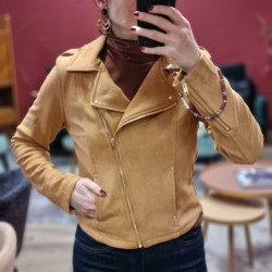 6215 VESTE SUEDE CAMEL