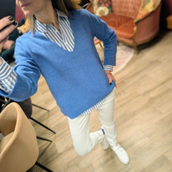 6196 PULL PALTROW BLEU