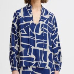 6373 BLOUSE IHAMMA BLUE GEO