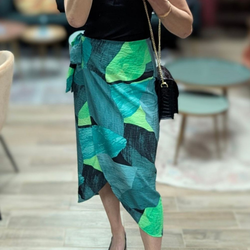 6729 JUPE MIDI DOLIRA SUMMER GREEN