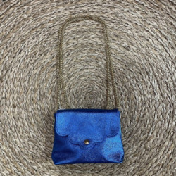 6187 SAC CUIR NUAGE BLEU