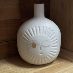 6830 VASE SANDRINE GOLD MATTE
