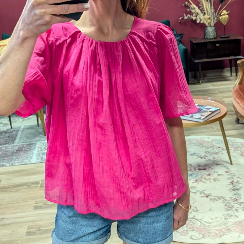 6839 TOP FLAMA FUSHIA