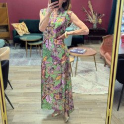 6529 ROBE LONGUE COL MAO...