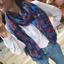 6979 FOULARD TASSELO SKY...