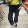 7155 PANTALON VINTAGE STONE VELOUR NOIR