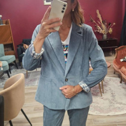 7120 BLAZER AMPLE BLEU CENDRE