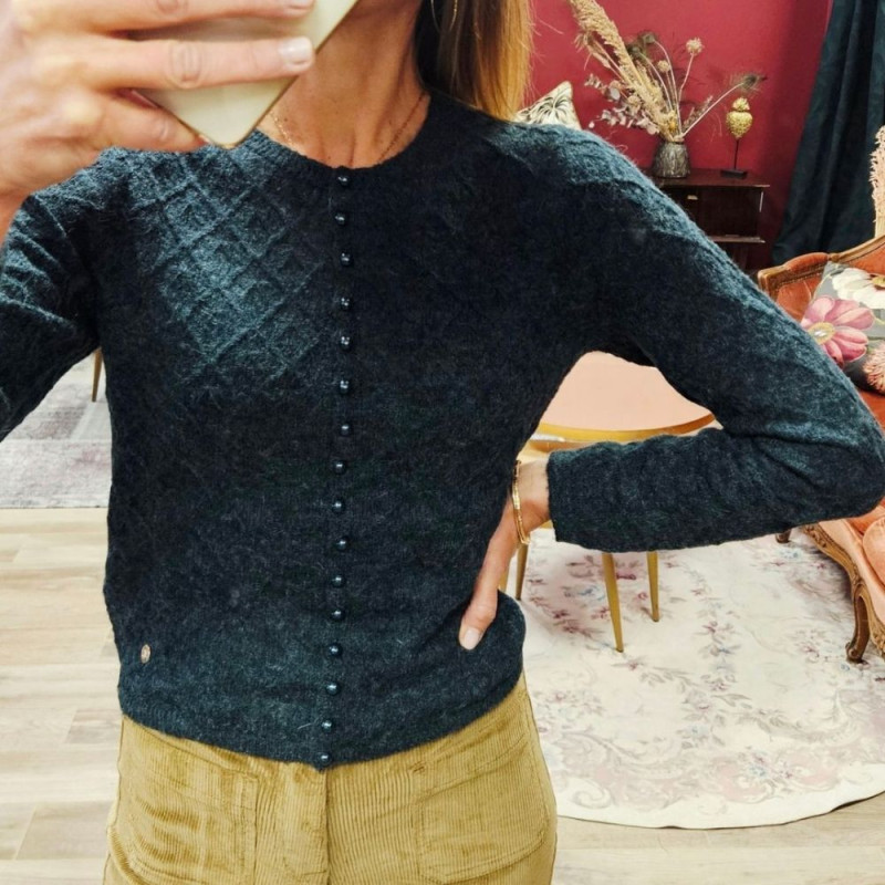 7255 GILET MEG VERT ANGLAIS