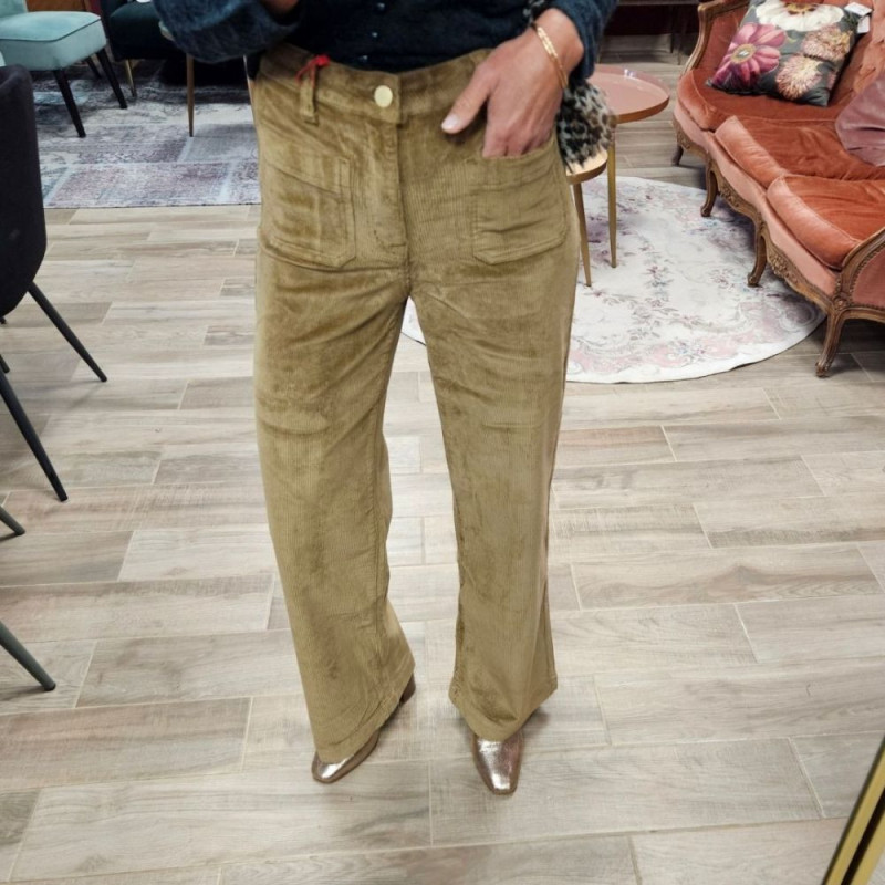6991 PANTALON ATLANTY BEIGE VELOURS