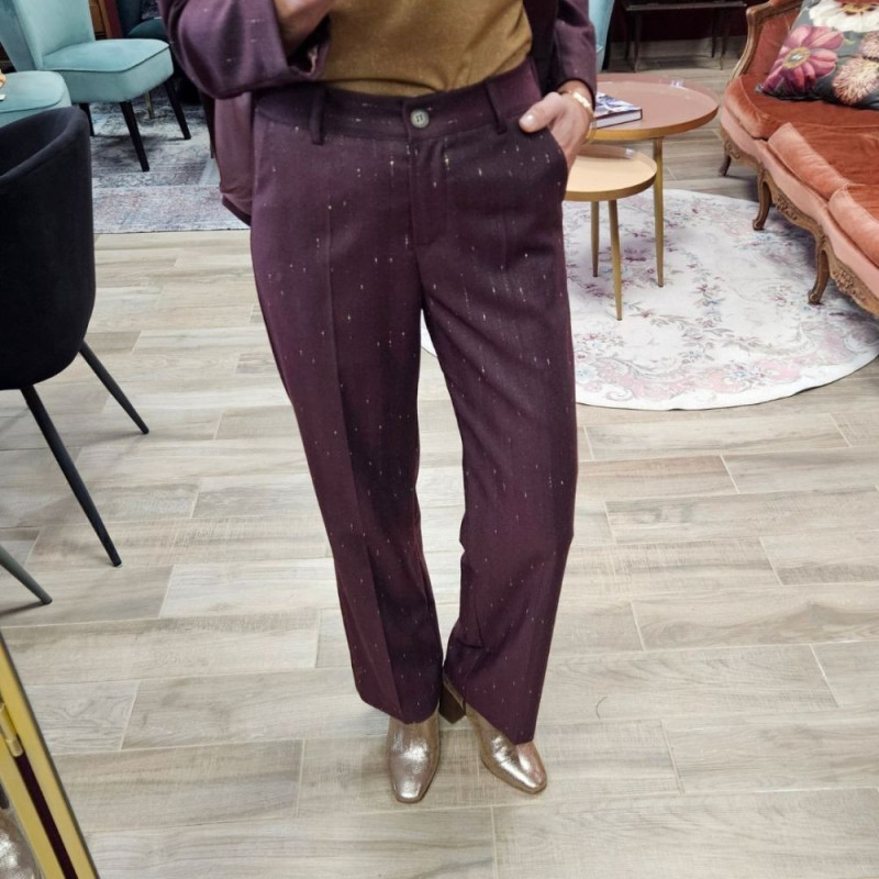 7260 PANTALON EVASE DENZEL BORDEAUX