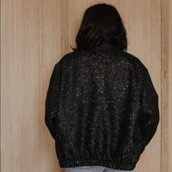 7206 BOMBER MINNA SEQUIN BLACK