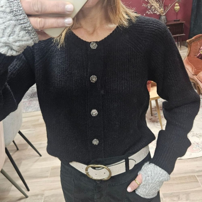 7226 CARDIGAN CAROL BLACK
