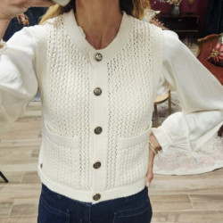 6998 GILET MILANA ECRU