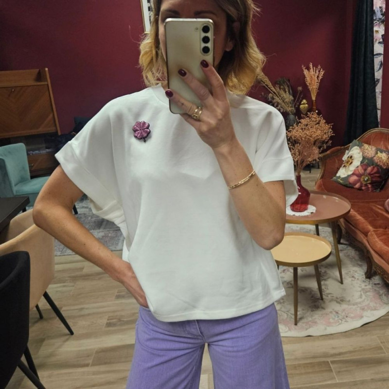 7469 HAUT PUSTI LOOSE VEST MARSHMALLOW