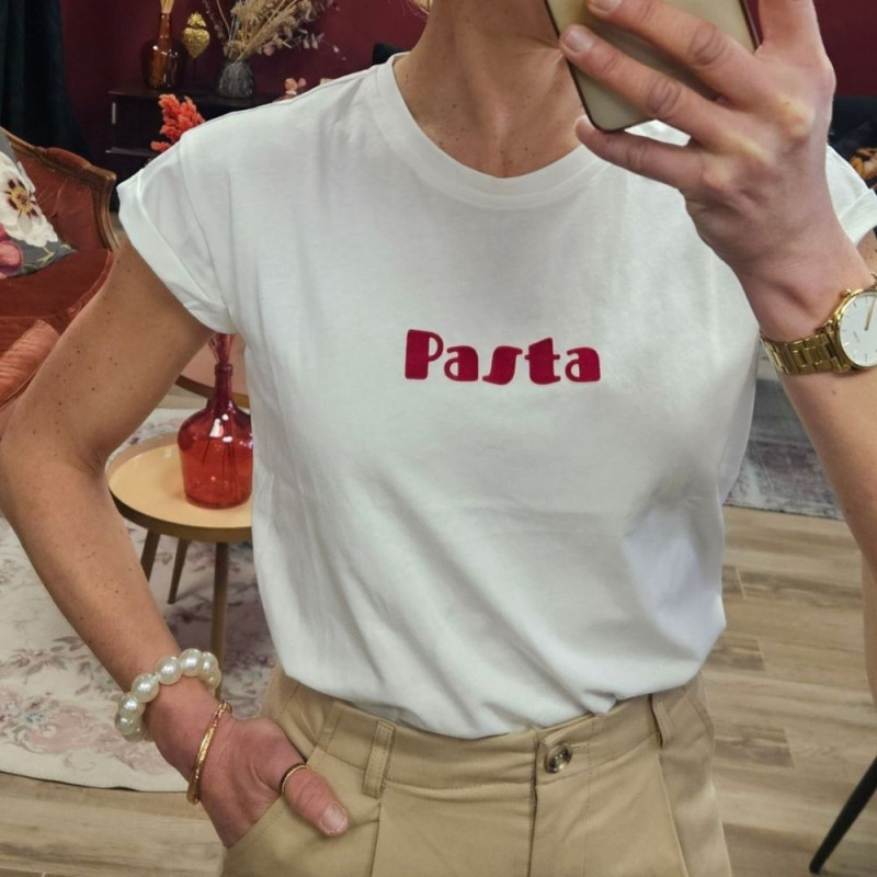 7528 TSHIRT VICO ROUGE PASTA VELOUR