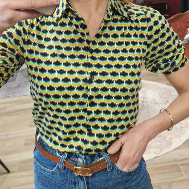 7509 BLOUSE DRIFT CARINA GREEN PONDEROSA