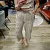 7747 PANTALON CROP FALAKKA VICHY WOODSMOCK