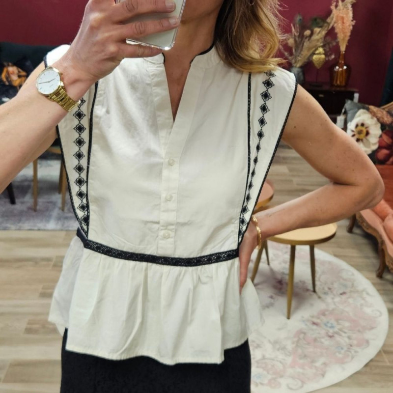 7908 BLOUSE IMALLI BIRCH NOIR