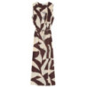 7784 ROBE LONGUE VELLINE CHOCO IMPRIME GEO