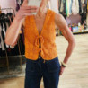 7798 GILET COURT VONY CROCHET OR