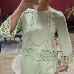 6415 BLOUSE TEVY VERT AMANDE