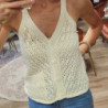 7778 PULL SS MANCHES GEMMA TRICOT ECRU